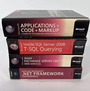 Microsoft Press Book Bundle x4 SQL Server .NET WPF Exchange Server 2007 & More - Picture 1 of 8