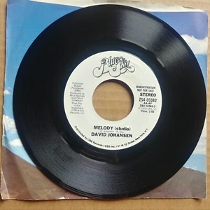 DAVID JOHANSEN Melody DJ PROMO 45 7" Vinyl Record POP ROCK - Picture 1 of 2