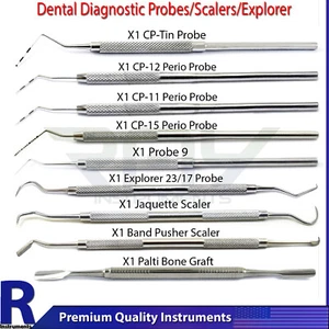 Raspador de dientes removedor de cálculo dental placa sarro explorador sonda herramientas de laboratorio NUEVO - Imagen 1 de 12