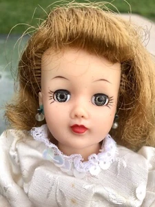 Vtg 1950s Ideal Little Miss Revlon Bride Doll VT-10.5" Earrings Stocking Heels! - Picture 1 of 17