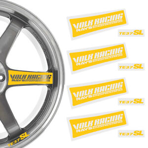 TE37SL Decal Set Vinyl Spoke Replacement Sticker For Volk Racing Rim Wheel 19"