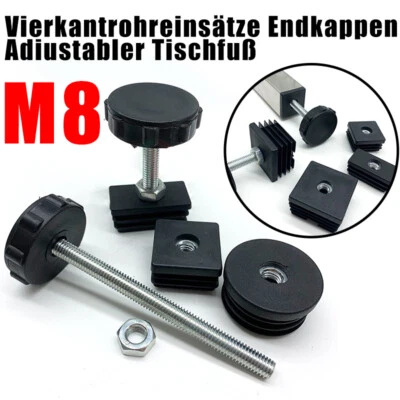 Möbelfüße Stellfuß höhenverstellbar Lamellenstopfen Rohr Endkappe Abdeckkappen - Bild 1 von 4