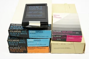 Lot of Polaroid 3000 Speed Land Film Type 57 107C & Type 55 P/N Black & White - Picture 1 of 21