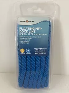 CUERDA FLOTANTE DE POLIPROPILENO AZUL MARINE RAIDER LINE MFP 3/8" x 15' NUEVA - Imagen 1 de 4