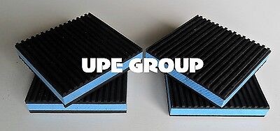 4 PACK ANTI VIBRATION PADS ISOLATION DAMPENER SUPER HEAVY DUTY BLUE 4x4x7/8 • 16.67$