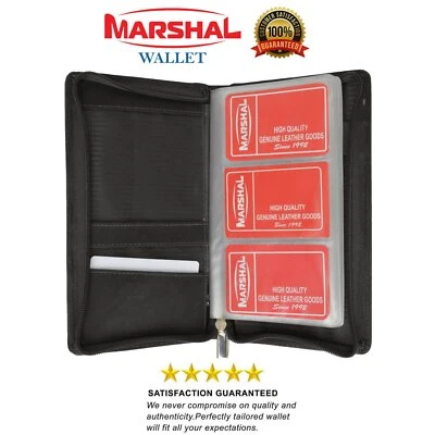 MARSHAL NEW 120 Sheets Business Name ID Credit Cards Holder Book Zipper Organizer Wallet