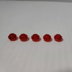 LEGO Redondo 1 x 1 Placa Perno Transparente Rojo 4073 (X5) NUEVAS PIEZAS DE REPUESTO - Imagen 1 de 5