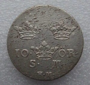 Schweden 10 Erz 1753 HM Adolf Friedrich seltene Silbermünze M - Bild 1 von 7