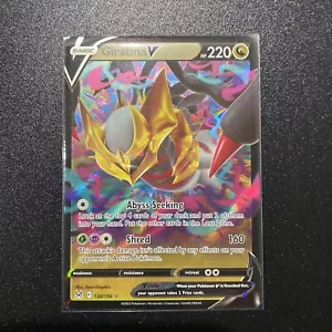 Giratina V 130/196 Lost Origin Ultra Rare Pokemon Card NM Pack Fresh! Sleeved - Picture 1 of 2