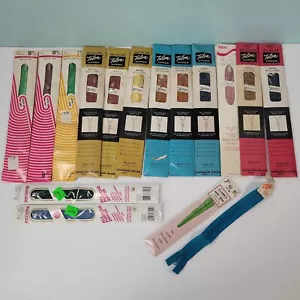 Vintage lot 16 Zippers New Old Stock Assorted Brands Talon Spun Dee Coats Clark - Picture 1 of 7