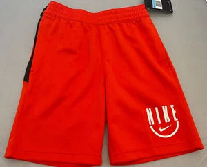 Large - Nike Boys' Youth Dri-Fit Basketball Shorts AQ4244 634 Red/Black - Picture 1 of 3