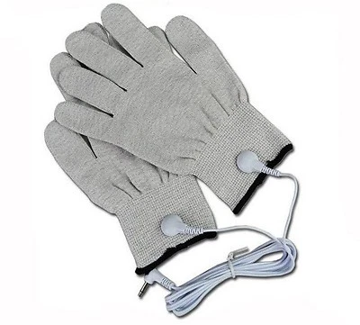 1 PAIR OF ELECTRO CONDUCTIVE FIBRE GLOVES FOR E-STIM,EMS,TENS MACHINE PLUS LEAD