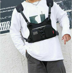 Men's Chest Rig Vest Outdoor Harness Bag Hiking Pouch Crossbody Shoulders Bag