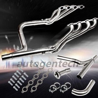 Fit 99-06 Chevy GMC Sierra Silverado1500 GMT800 Headers Exhaust Manifold +Y Pipe - Image 1 of 4