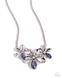 Paparazzi Twirling Triad Purple Necklace NWT - Picture 1 of 2