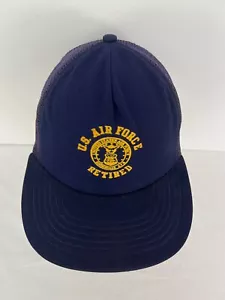Vintage Retired U.S. Air Force Felt Trucker Cap Hat - Picture 1 of 7