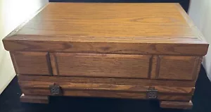 Flatware Storage CHEST box Pacific Silvercloth wood - Picture 1 of 3