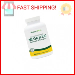 Natures Plus Mega B-150 Complex - 90 Sustained Release Vegetarian Tablets - Maxi - Picture 1 of 2