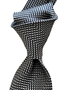 $280 NWT TOM FORD Black & White self stripes mens 3.6" woven Silk neck Tie Italy - Picture 1 of 6