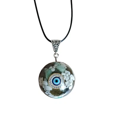 Orgone Orgonite ciondolo occhio Turco Allah diavolo collana Labradorite Howlite - Immagine 1 di 4