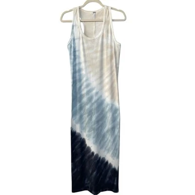 Young Fabulous & Broke YFB Blue Tie Dye Ribbed Racerback Tank Maxi Sun Dress, L - Image 1 of 4