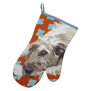Leslie Gerry Irish woof hound dog UK designer long oven mitt glove new nwt - Picture 1 of 6