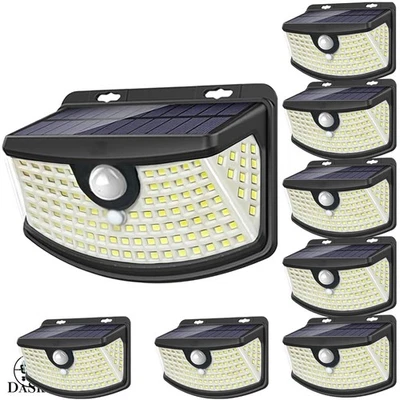 Solar Motion Sensor Lights - 120 LEDs, 270° Wide Angle, Waterproof 8-Pack - Image 1 of 4