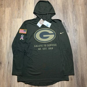 Felpa con cappuccio leggera Nike Green Bay Packers 2025 Salute to Service Sideline - Foto 1 di 11