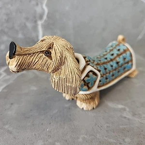 Vintage Artesania Rinconada Dachshund Dog Figurine Wire Hair Clay  Sweater EUC - Picture 1 of 11
