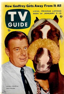 1956 TV Guide  January 7 Arthur Godfrey; Mary Martin ; Life of Riley; L Spivak - Picture 1 of 1