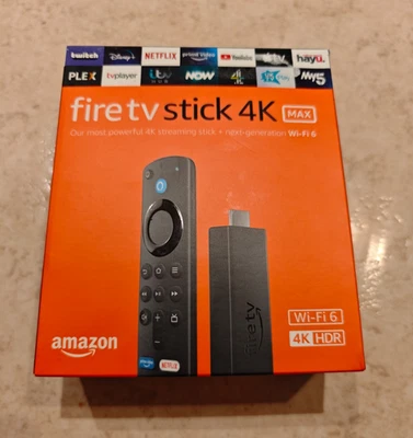 Amazon Fire TV Stick 4K Max Media Streamer with HDR Alexa Voice Remote WiFi 6 - Image 1 of 3