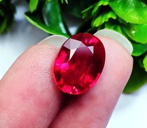 Natural Red Ruby Oval Shape Loose Gemstone 7.30 Ct Certified With Free Gift - Picture 1 of 8