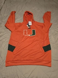 Adidas Miami Hurricanes Orange Sideline Reise Hoodie IQ0283 Herren Größe Large " - Bild 1 von 11