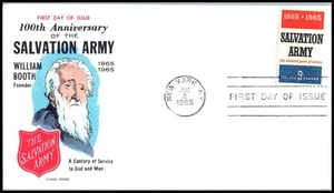 1965 Salvation Army 100th 5c Sc 1267 FDC with classic Fluegel cachet UA - Picture 1 of 1