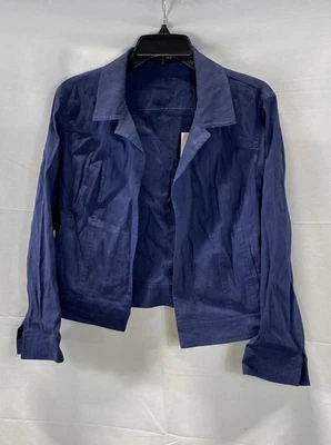 Theory Women Blue Jacket Size L - Image 1 of 4