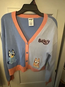 NEW Girls XL Bluey Cardigan NWT - Picture 1 of 3
