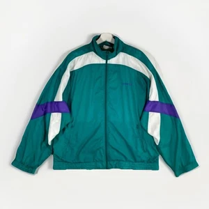 Vintage 90er Adidas Windbreaker Jacke Herren mittelblau Mesh gefüttert Full Zip Track - Bild 1 von 15