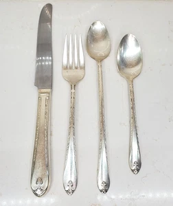 1940 "Exquisite" Flatware Silverware Wm Rogers Internat'l Silver Plate 1 set - Picture 1 of 24