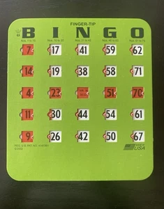 50 PACK - Bingo Bulk Bingo Cards Sliding Windows - Reusable Finger Tip - Picture 1 of 7