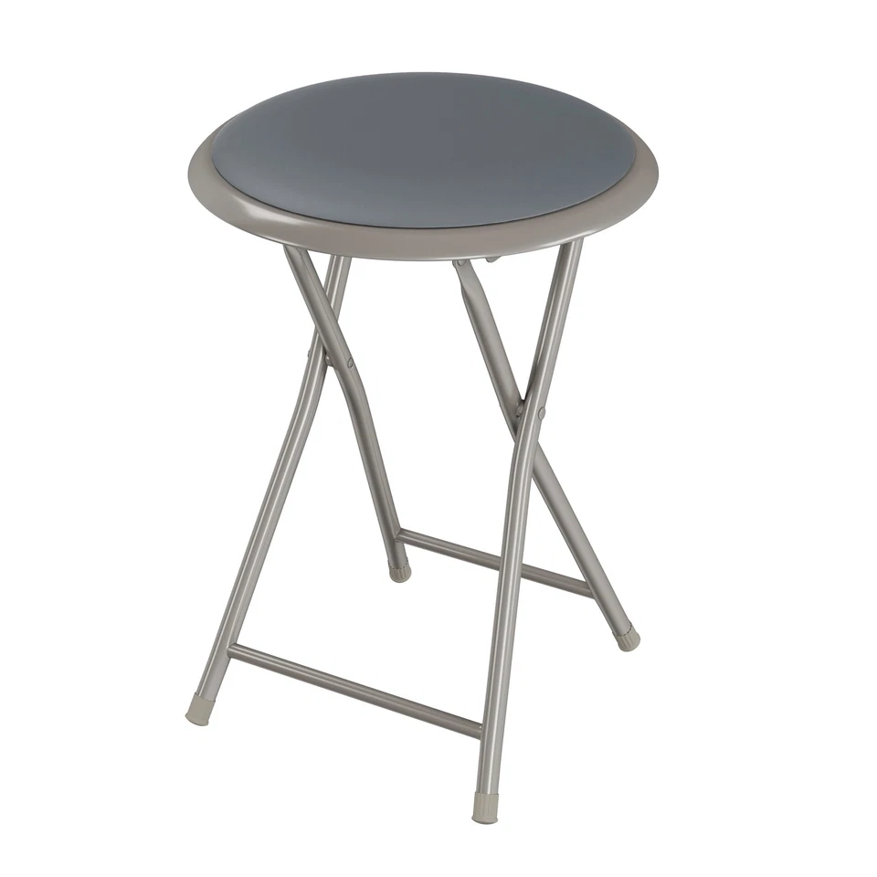 Folding Stool Portable Bar Stool Counter Bar Stool Padded 18" Cushioned - Image 1 of 1