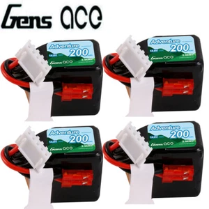 4X Gens Ace 200mAh 14.8V 30C 4S Lipo Battery With JST Plug For RC small airplane - Bild 1 von 6