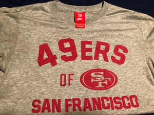 Vinatge Nike Red Label San Francisco 49ers Logo Shirt NFL Football Team size M - Picture 1 of 10