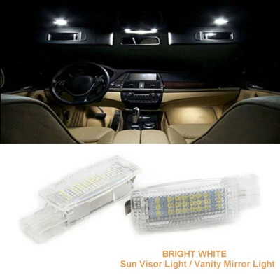 For VW GOLF MK6 Skoda Interior Light LED Interior Sun Visor Vanity Mirror Lights - Image 1 of 4