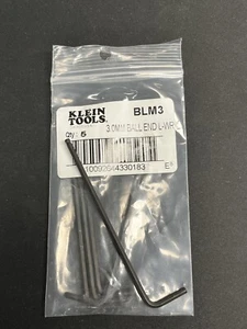 Klein Tools BLM3 3MM Ball End Hex Wrench, USA, 5 Pack - Picture 1 of 1