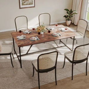 Outdoor Patio Dining Table for 6-8 Person Wooden Dinner Table Garden Furniture - Picture 1 of 10