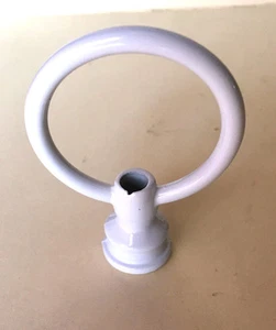 NEW 1 3/4" White die cast Loop with wire-way for chandeliers (1/8F IPS)  - Picture 1 of 4