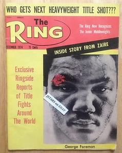 THE RING MAGAZINE, GEORGE FOREMAN, ZAIRE, BOXER, VINTAGE BOXING, DECEMBER 1974 - Picture 1 of 2