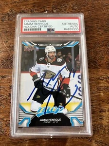 Adam Henrique IP Signed Upper Deck MVP Card Psa Dna Coa Slab Autographed Ducks - Picture 1 of 2