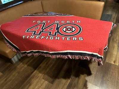 Fort Worth 440 Professional Firefighters Association Logo Woven Throw 82”x45” - Image 1 of 4