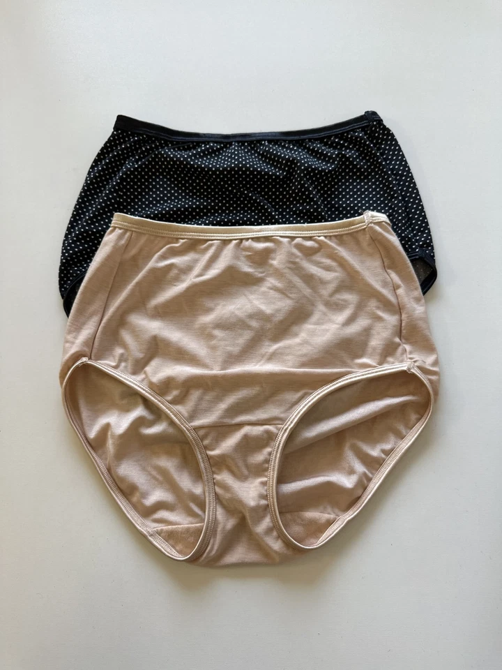 NUEVO Lote de 2 VANITY FAIR Mujer Talla M/6 Iluminación Calzoncillos Panty Ropa Interior 13109 Foto 1 de 4